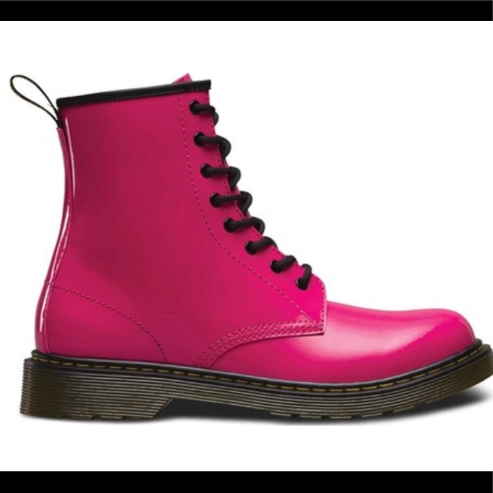 Dr. Martens Delaney 8 Eye Side Zip Boot - Hot Pink